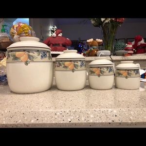 Mikasa Intaglio Garden Harvest Canisters